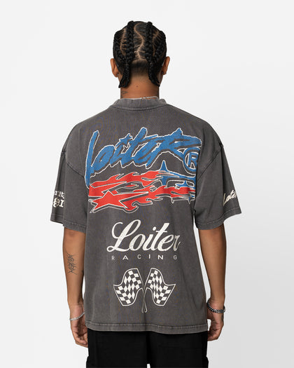 Loiter Rage Racer Vintage T-Shirt Charcoal