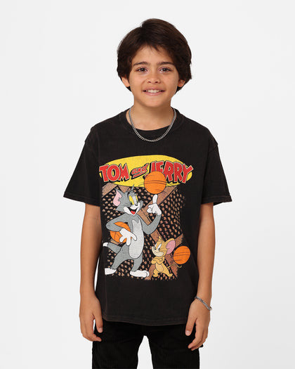 Shortie X Tom And Jerry Kids' Ballin T-Shirt Black