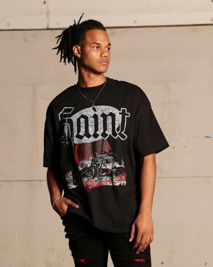 Saint Morta Highmoon In Hell Boxy T-Shirt Black