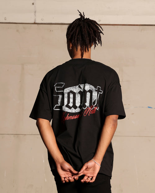 Saint Morta Highmoon In Hell Boxy T-Shirt Black