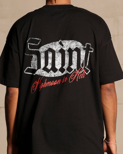 Saint Morta Highmoon In Hell Boxy T-Shirt Black