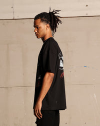 Saint Morta Highmoon In Hell Boxy T-Shirt Black
