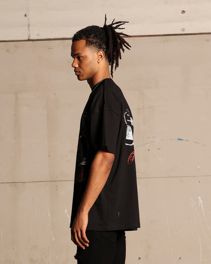 Saint Morta Highmoon In Hell Boxy T-Shirt Black