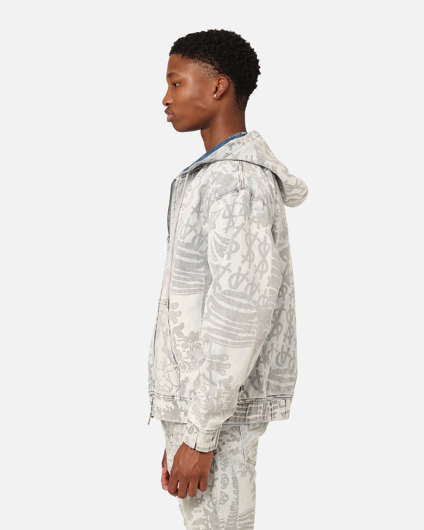 Ksubi Kollage Zip Hoodie Icey Denim | Culture Kings US