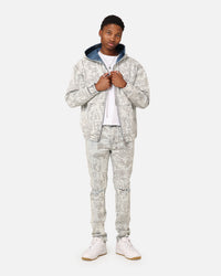 Ksubi Kollage Zip Hoodie Icey Denim