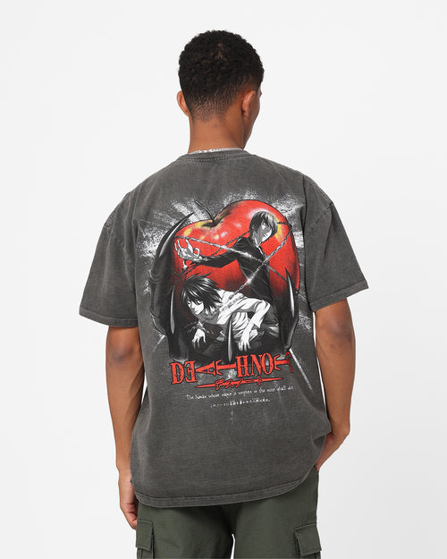 Goat Crew X Death Note Shinigami Heavyweight Vintage T-Shirt Black Wash