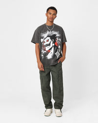 Goat Crew X Death Note Shinigami Heavyweight Vintage T-Shirt Black Wash
