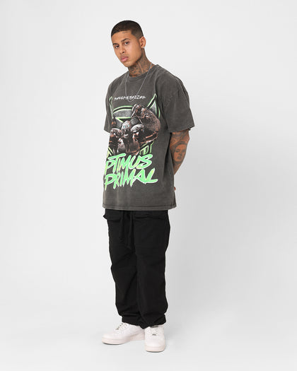 Goat Crew X Transformers Optimus Primal Heavyweight Vintage T-Shirt Black Wash