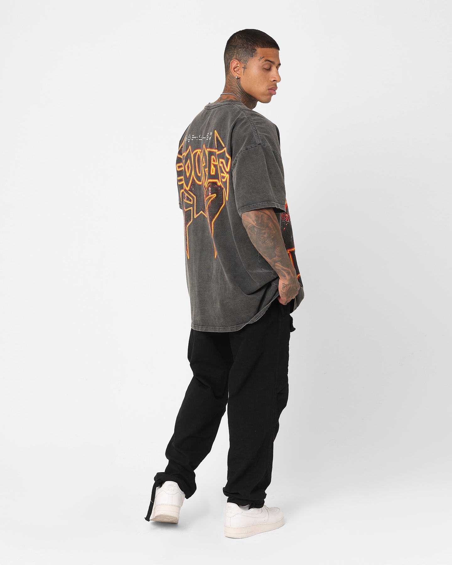 Goat Crew X Transformers Scourge Heavyweight Vintage T-Shirt Black