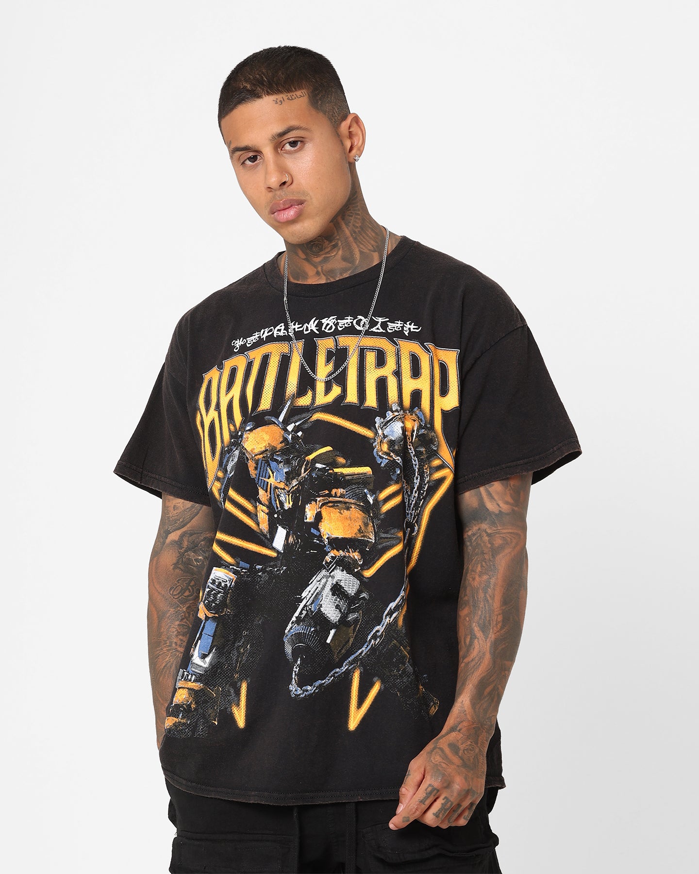 Goat Crew X Transformers Battletrap Vintage T-Shirt Black Wash