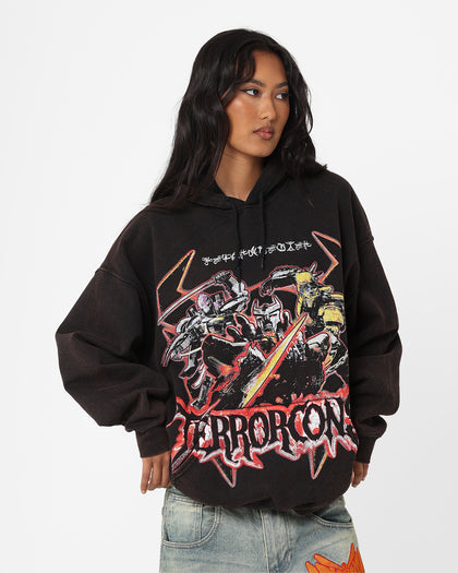 Goat Crew X Transformers Terrorcons Vintage Hoodie Black Wash