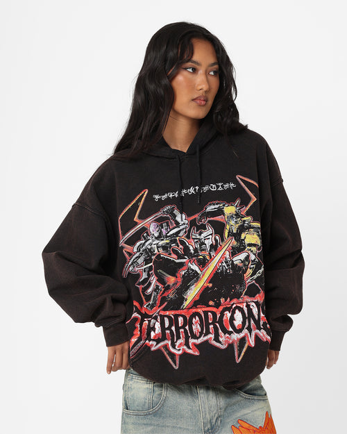 Goat Crew X Transformers Terrorcons Vintage Hoodie Black Wash