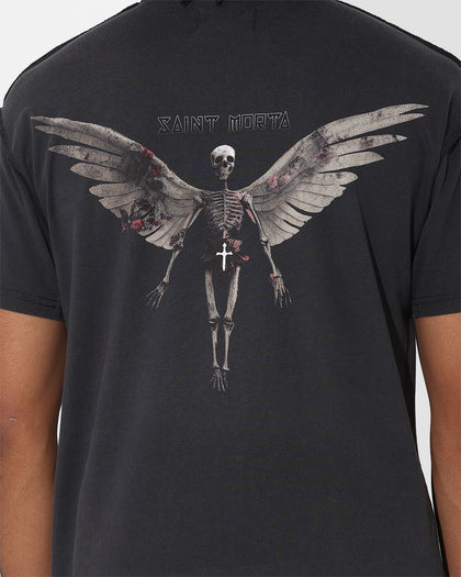 Saint Morta Momento Mori Lafayette T-Shirt Vintage Black