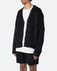 MNML Fuzzy Cardigan Sweater Black