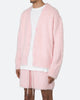 MNML Fuzzy Cardigan Sweater Pink