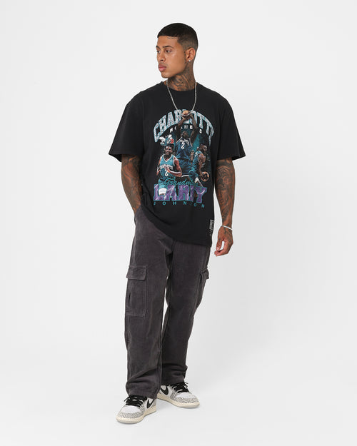 Mitchell & Ness Charlotte Hornets Larry Johnson Bling T-Shirt Black