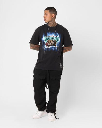 Mitchell & Ness Memphis Grizzlies Logo Lightning T-Shirt Black