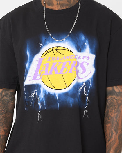Mitchell & Ness Los Angeles Lakers Logo Lightning T-Shirt Black