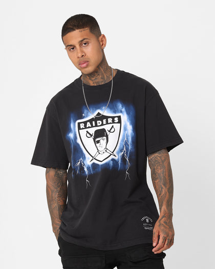 Mitchell & Ness Las Vegas Raiders Logo Lightning T-Shirt Black