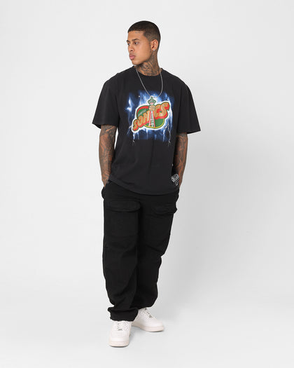 Mitchell & Ness Seattle Supersonics Logo Lightning T-Shirt Black