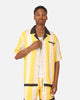 99 Cabana Bowling Short Sleeve Button Up Shirt Yellow/Off White