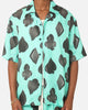 99 Cabana Four Suits Short Sleeve Button Up Shirt Teal/Black