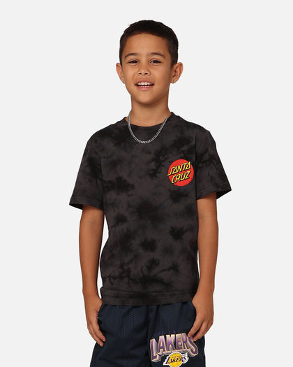 Santa Cruz Kids' Beware Dot Tie Dye T-Shirt Black Tie Dye