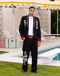 Loiter Western Blazer Jacket Black