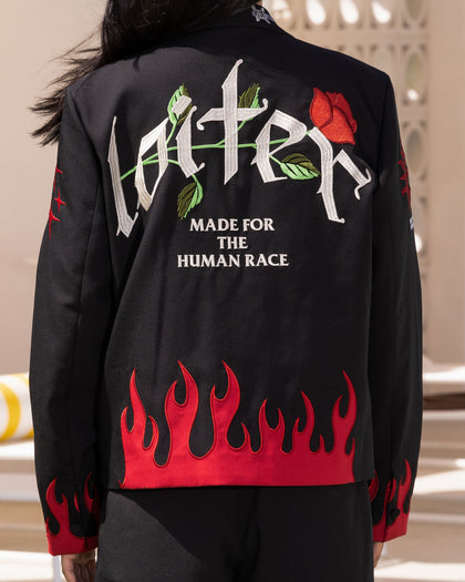 Loiter Western Blazer Jacket Black