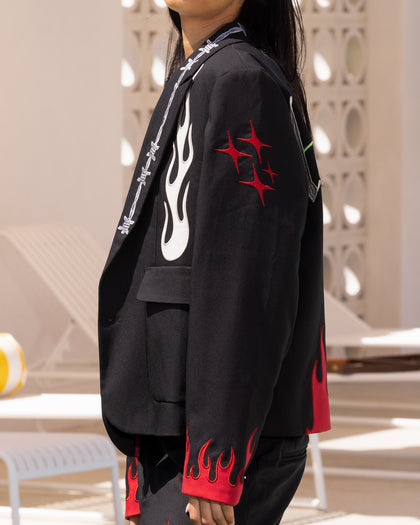 Loiter Western Blazer Jacket Black