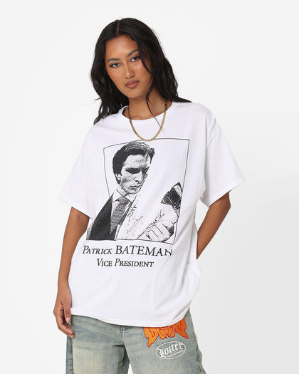 Rats Get Fat X American Psycho Vice President T-Shirt White