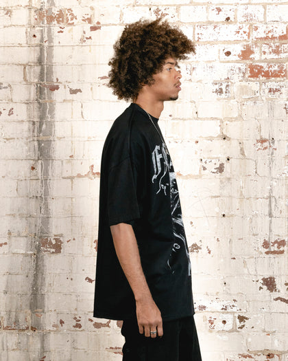 Saint Morta Fear Boxy T-Shirt Black/White