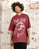 Saint Morta Fear Boxy T-Shirt Maroon