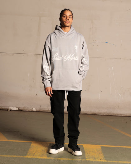 Saint Morta Roadhouse Boxy Hoodie Vintage Grey