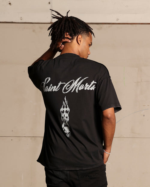 Saint Morta Roadhouse Boxy T-Shirt Vintage Black