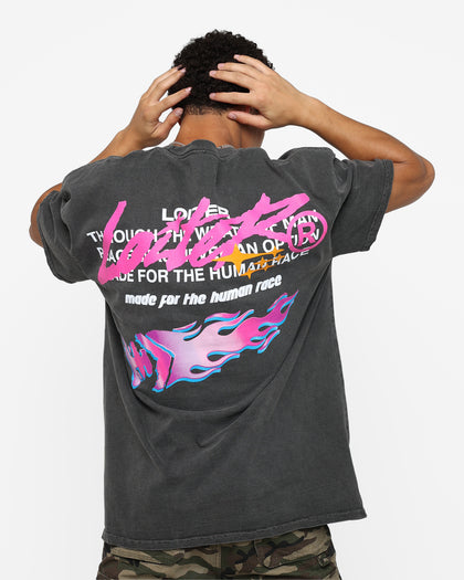 Loiter Stacked Vintage T-Shirt Black Wash