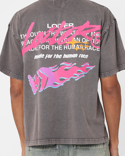 Loiter Stacked T-Shirt Charcoal