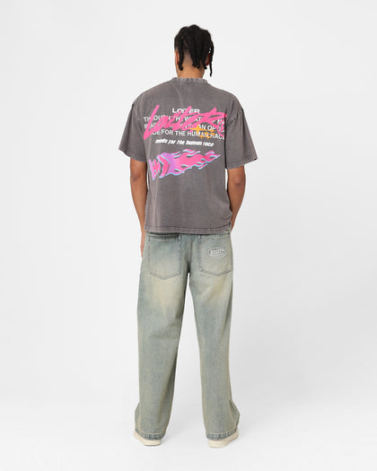 Loiter Stacked T-Shirt Charcoal