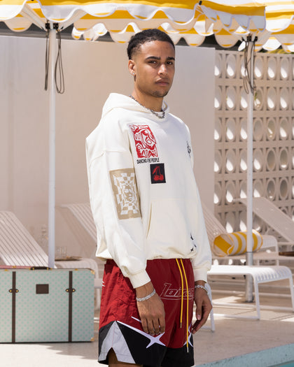 Loiter Patchwork Hoodie Off White Culture Kings US