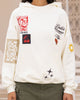 Loiter Patchwork Hoodie Off White
