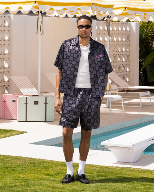 Loiter Midsummer Button Up Shirt Black