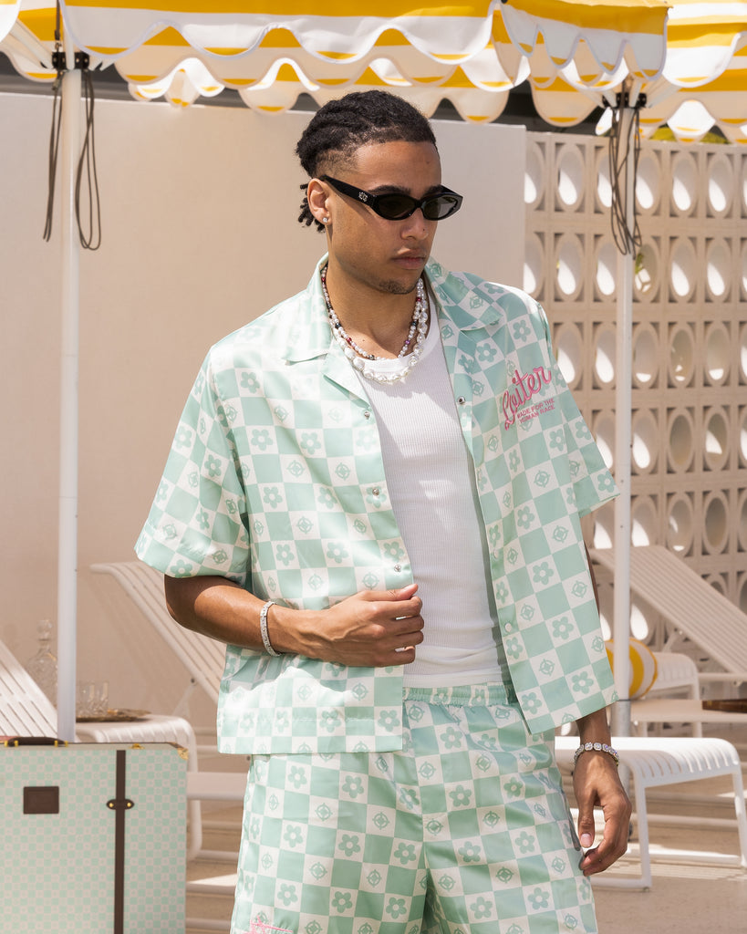 Loiter Midsummer Button Up Shirt Sage Green | Culture Kings US