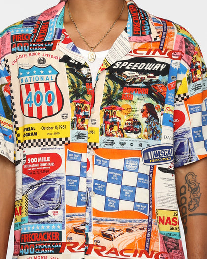 The New Establishment X Nascar CMS Program Resort Button Up Shirt Multi