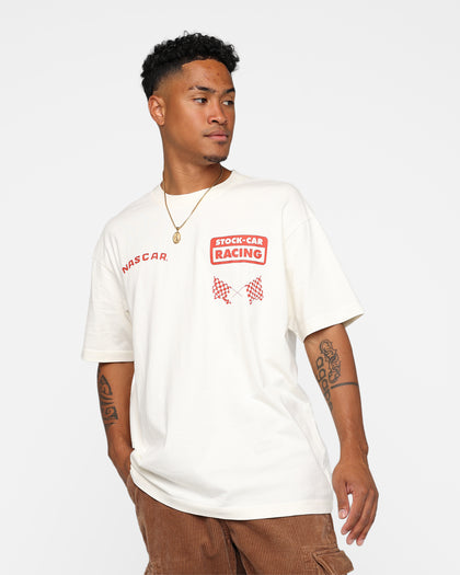 The New Establishment X Nascar Firecracker Program Logo T-Shirt Ecru