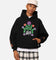 Carre Floraux Oversized Hoodie Black