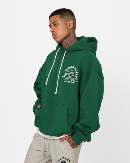 Mitchell & Ness Chicago Bulls Letterman Hoodie Malachite Green