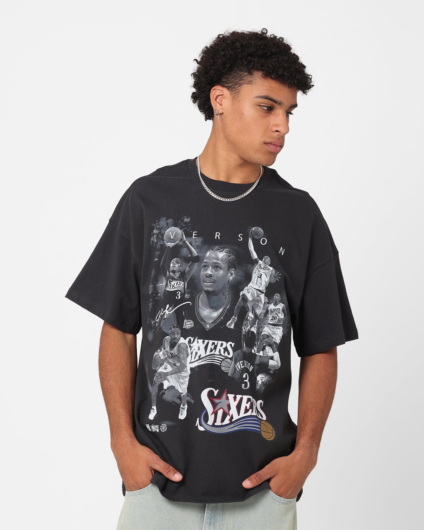 Mitchell & Ness Philadelphia 76ers Allen Iverson Player Photo T