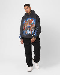 Mitchell & Ness Seattle Supersonics Gary Payton and Shawn Kemp Strike Hoodie Faded Black
