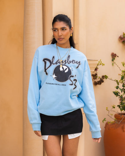 Playboy By Culture Kings Charlie Crewneck Light Blue