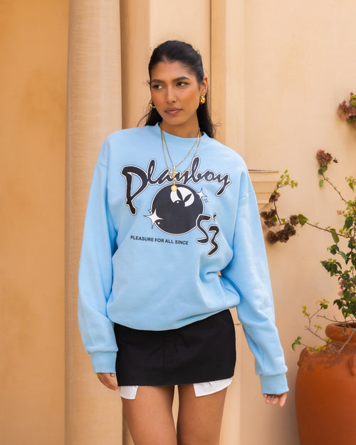 Playboy By Culture Kings Charlie Crewneck Light Blue
